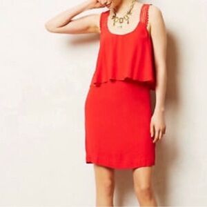 Maeve Red Tisana Tiered Dress